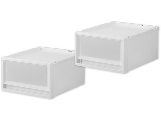 天馬 Fits フィッツケース マルチ 40-35S ホワイトクリア 2個 110015831 収納家具 インテリア 収納