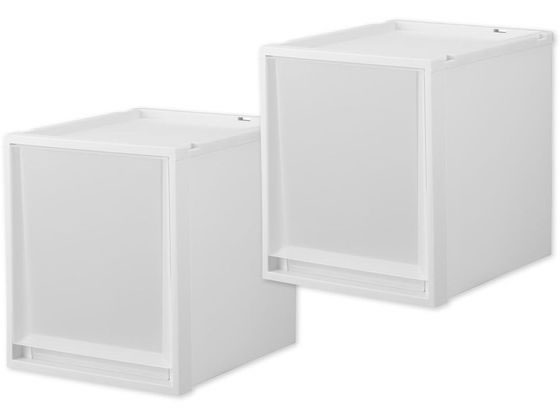 天馬 Fits フィッツケース マルチ 40-35L ホワイトクリア 2個 110015833 収納家具 インテリア 収納