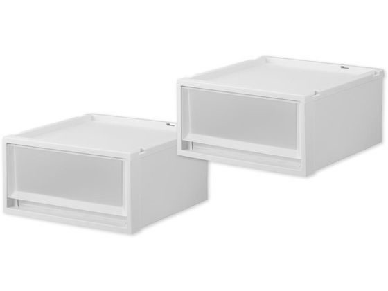 天馬 Fits フィッツケース マルチ 40-40S ホワイトクリア 2個 110015834 収納家具 インテリア 収納