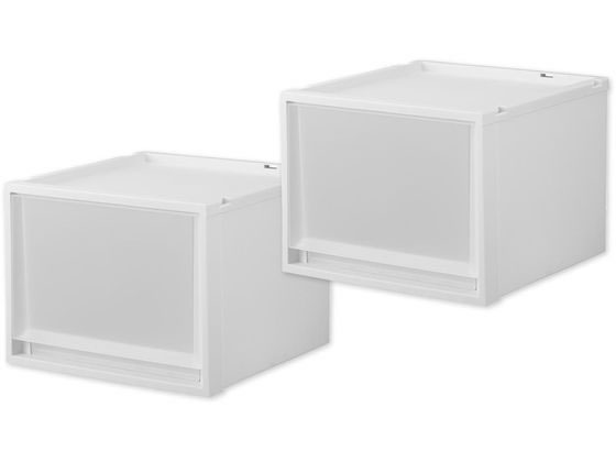 天馬 Fits フィッツケース マルチ 40-40M ホワイトクリア 2個 110015835 収納家具 インテリア 収納