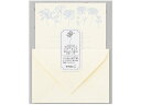 【お取り寄せ】ミドリ レターセット 花色和紙 白A 86928006