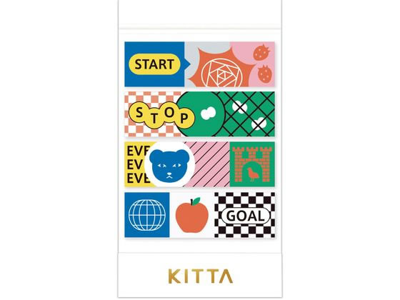 キングジム キッタ ジャバラ(スゴロク) KITZ002 デコレーション用マスキングテープ シールタイプ デコレーショングッズ