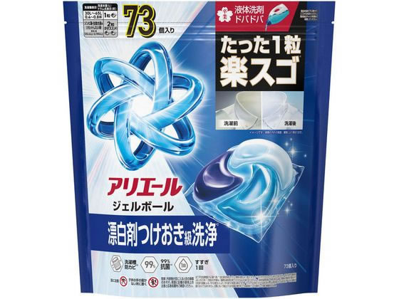 【商品説明】1粒で究極パーフェクト　柔軟剤効果4in1　すすぎ1回OK！ドラム式・自動投入式OK！ファブリーズ、レノアと共同開発。まるごと洗浄消臭・完全楽スゴ洗剤・4層パワー・洗濯槽のカビ防止・漂白剤つけ置きパワー・強力洗浄消臭＆抗菌黒ずみ防止清潔でさわやかな香りのジェルボール。【仕様】●つめかえ用（超メガジャンボサイズ）●液性：中性●成分：界面活性剤（69％：アルキルエーテル硫酸エステル塩、ポリオキシエチレンアルキルエーテル、直鎖アルキルベンゼンスルホン酸塩、純せっけん分（脂肪酸塩））、安定化剤（プロピレングリコール）、分散剤、水軟化剤、香料、蛍光増白剤、酵素●注文単位：1袋【備考】※メーカーの都合により、パッケージ・仕様等は予告なく変更になる場合がございます。【検索用キーワード】P＆Gジャパン　ピーアンドジージャパン　ぴーあんどじーじゃぱん　アリエールジェルボールプロ　替　超メガジャンボ　73個　アリエール　ジェルボールプロ　ジェルボール　プロ　ありえーる　じぇるぼーるぷろ　じぇるぼーる　ぷろ　洗濯用品　洗剤　衣料用洗剤　液体　詰替　詰替え　つめかえ　ツメカエ　洗濯　洗剤　ジェルボール　大容量　1袋　73個　洗剤　衣料用洗剤　X356TN部屋干しでも天日干し級の爽やかさ