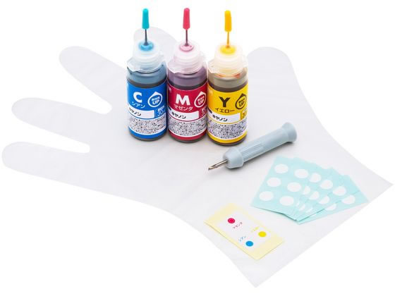 【お取り寄せ】サンワサプライ 詰替えインク BC-366用 3色セット INK-C366S30S キャノン CANON インクジェット詰替えインク インクカートリッジ トナー