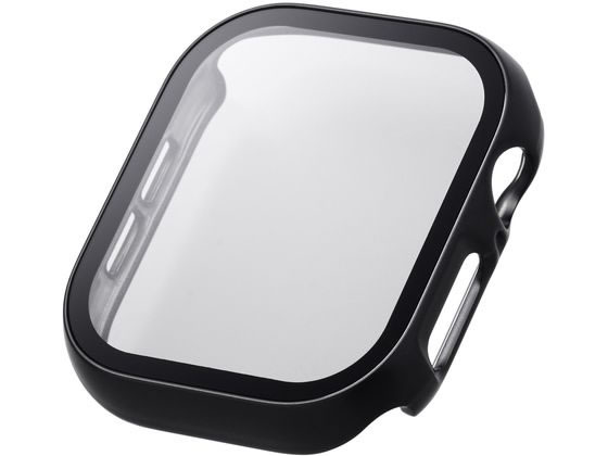 エレコム アップルウォッチ 46mm フルカバー メタリックブラック AW-24AFCGPBK スマートウォッチ関連品 時計