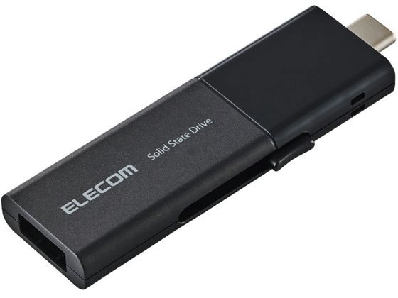 【お取り寄せ】エレコム 外付SSD 500GB Type-C&A ブラック ESD-EWB0500GBKR
