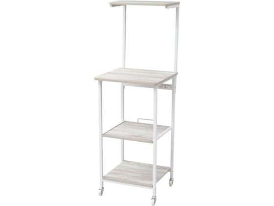 【お取り寄せ】YAMAZEN レンジラック アイボリー/サンドホワイト ERB-4847 収納家具 インテリア 収納