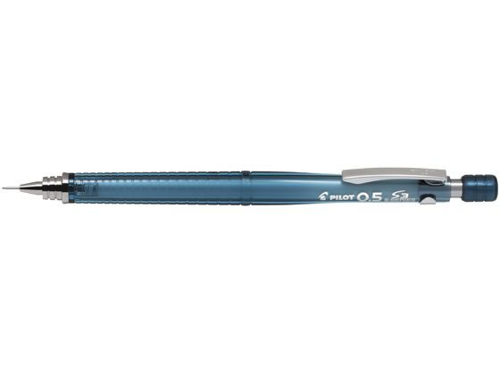 【商品説明】ノック式0．5mmシャープペンシル【仕様】●本体サイズ：最大径Φ10．5mm、全長145mm●軸色：透明ミッドナイトブルー●芯の太さ：0．5mm●材質：（軸）AS樹脂●ノブノック式●シャープ替芯：HRFG05−HB（グラファイト芯）×2本●替ゴム：HERFS−10【備考】※メーカーの都合により、パッケージ・仕様等は予告なく変更になる場合がございます。【検索用キーワード】パイロット　ぱいろっと　PILOT　S3　エススリー　えすすりー　シャープペンシル　シャープペン　シャーペン　青　アオ　あお　ブルー　ぶるー　0．5mm　05mm　HPS−30R−TMNL5　HPS30R−TMNL5　HPS30RTMNL5　学習　勉強　テスト　グラファイト　折れにくい　濃い　なめらか　S3エススリー0．5mm透明ミッドナイトブルー　S3（エススリー）0．5mm透明ミッドナイトブルー　ロングガイドパイプ　シンプル　スタンダード　ノック式　ノブノック式　HRFG05−HB　HERFS−10　HRFG05HB　HERFS10　シャーペン　1本　シャープペンシル　シャーペン本体　X540RDロングガイドパイプ搭載のシンプルでスタンダードなフォルム。