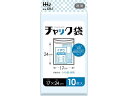 【お取り寄せ】ハウスホールドジャパン チャック袋 タテ240×ヨコ170mm 10枚入 CH-1