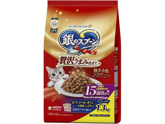 Gin No Spoon - 【お取り寄せ】ユニチャーム 銀のスプーン 15歳頃から腎臓の健康 1.3kg ユニチャームペットケア ドライフード 猫 ペット キャットフード