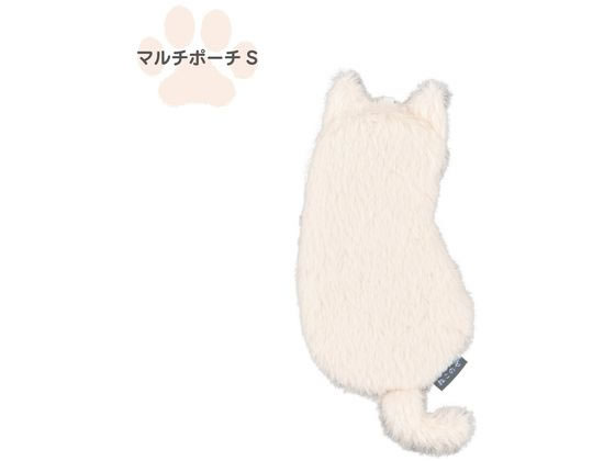 ナカバヤシ ねこのせ マルチポーチS 白ペルシャ NNS-MP01WH 小物入れ デスクトップ収納 デスク周り 文具