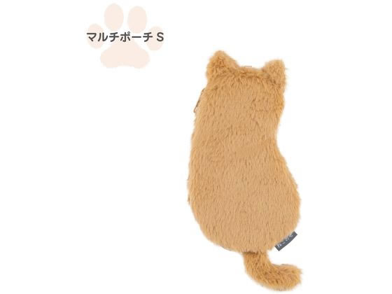 ナカバヤシ ねこのせ マルチポーチS 茶トラ NNS-MP01BR 小物入れ デスクトップ収納 デスク周り 文具