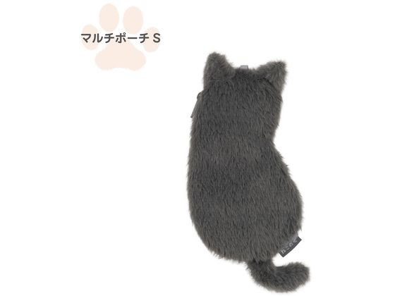 ナカバヤシ ねこのせ マルチポーチS 灰ロシアン NNS-MP01GY 小物入れ デスクトップ収納 デスク周り 文具