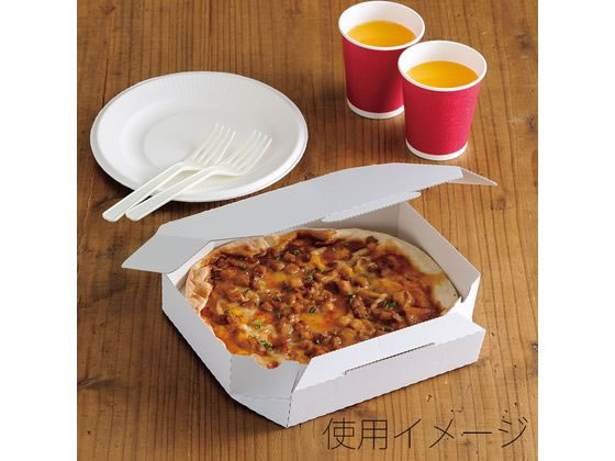 【お取り寄せ】ヘイコー ピザ箱 S 白 10枚 004247710 紙製ボックス テイクアウト 使いきり食器 キッチン テーブル jetprice-10701157 JET PRICE サンプル画像2