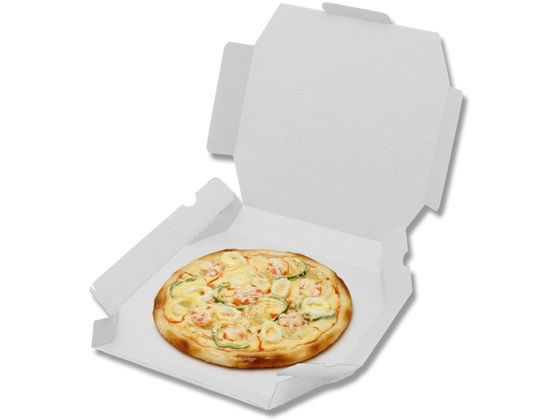 【お取り寄せ】ヘイコー ピザ箱 M 白 10枚 004247720 紙製ボックス テイクアウト 使いきり食器 キッチン テーブル jetprice-10701174 JET PRICE サンプル画像2