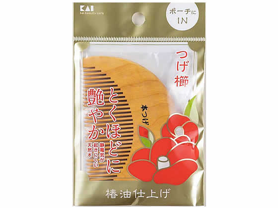 【お取り寄せ】貝印 つげ櫛 半月形 000KQ3136 ヘア小物 ヘア ヘアケア