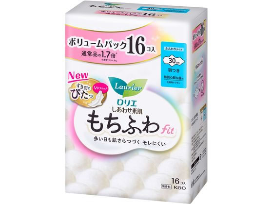 【商品説明】もちふわクッションとV字フィットがすき間にぴたっ　多い日も肌さらつづいてモレにくい【仕様】●特別心配な昼用●30cm●羽つき●入数：16個●無香料生産国：日本商品区分：医薬部外品メーカー：花王株式会社広告文責：フォーレスト株式会社　0120-40-4016【備考】※メーカーの都合により、パッケージ・仕様等は予告なく変更になる場合がございます。【検索用キーワード】花王　かおう　カオウ　KAO　ろりえ　ロリエ　Laurier　しあわせ素肌　しあわせすはだ　もちふわfit　もちふわ　生理用品　ナプキン　生理用ナプキン　羽つき　羽付き　羽あり　昼用　ひる用　特別心配な昼用　ふんわりタイプ　30cm　16個　メディカル用品　X513RP新感覚！もちふわfit！多い日もモレにくい