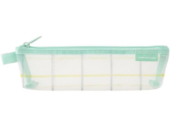 【お取り寄せ】デザインフィル メッシュペンケース チェック柄 チェック柄 緑 41846006