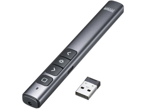 【お取り寄せ】サンワサプライ グリーンレーザーポインター(充電式) LP-RF117GM 指示棒 レーザーポインター PC パソコン 家電