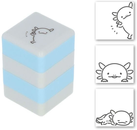 サンスター文具 ぴょっこりスタンプ ウーパールーパー S3223329 スタンプタイプ デコレーションスタンプ スタンプ ネーム印の商品画像 3