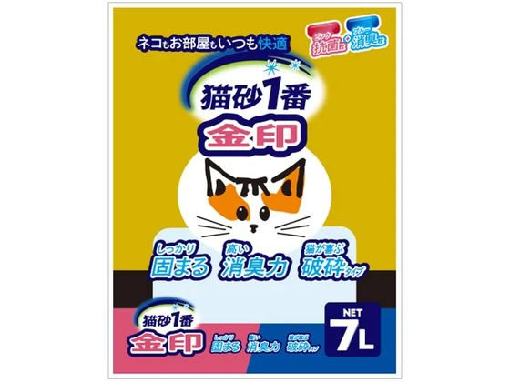 クニミネマーケティング 猫砂1番金印 7L 猫砂 シート 猫 キャット用 ペット トイレタリー