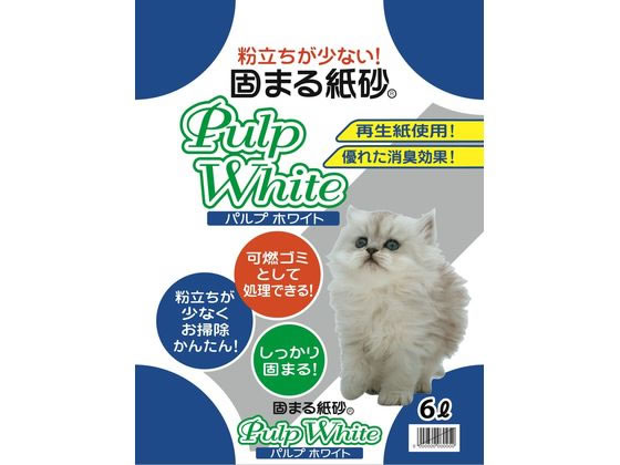 Paper - 【お取り寄せ】新東北化学工業 パルプホワイト 6L 猫砂 シート 猫 キャット用 ペット トイレタリー