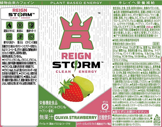 アサヒ飲料 レインストーム グァバストロベリー 缶 250mL 栄養ドリンク エナジードリンク 栄養補助食品 健康食品 jetprice-10711375 JET PRICE サンプル画像2