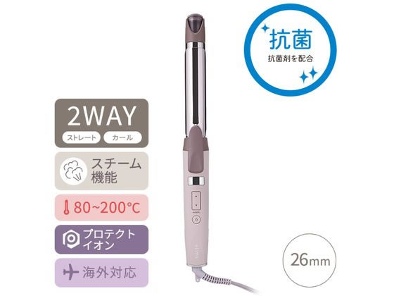 【お取り寄せ】テスコム ヘアアイロン 2WAY プロテクトイオン 26mm ベージュ TW752...