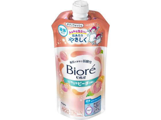 KAO ビオレu ぴちぴちピーチの香り つめかえ用 320mL ボディソープ詰替え用 バス ボディケア スキンケア