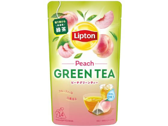 キーコーヒー リプトン グリーンティー ピーチ ティーバッグ 14袋 ティーバッグ 紅茶 ココア 飲料