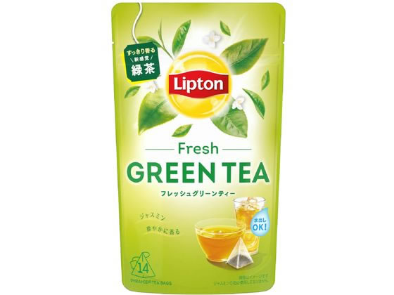 キーコーヒー リプトン グリーンティー フレッシュ ティーバッグ 14袋 ティーバッグ 紅茶 ココア 飲料