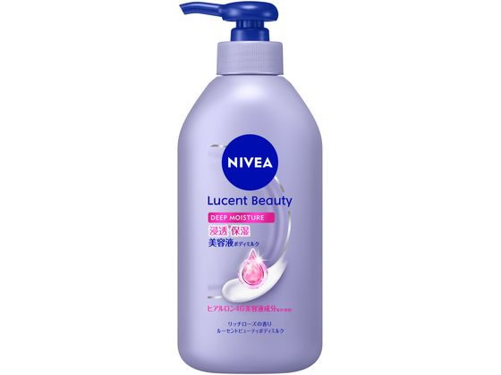 KAO ニベア ルーセントビューティ ディープモイスチャー ボディミルク 350g ボディクリーム ジェル バ..