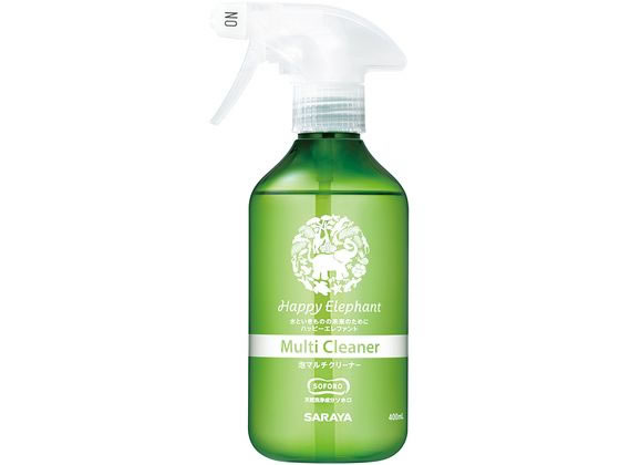 サラヤ ハッピーエレファント 泡マルチクリーナー 400mL キッチンクリーナー キッチン 厨房用洗剤 洗剤 清掃