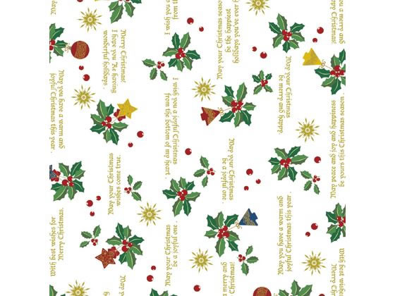 【お取り寄せ】ササガワ 包装紙10枚ロール ホーリーデコ 半才判 49-3624 包装紙 包装 ラッピング