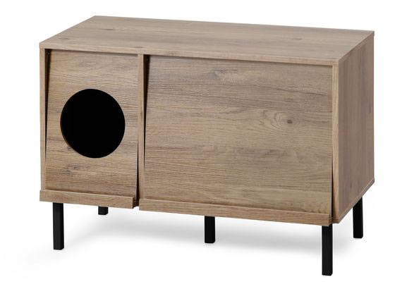 【お取り寄せ】アイリスオーヤマ キャットトイレタリーキャビネット アッシュブラウン ブラック CTC-890 トイレ本体 猫 キャット用 ペット トイレタリー