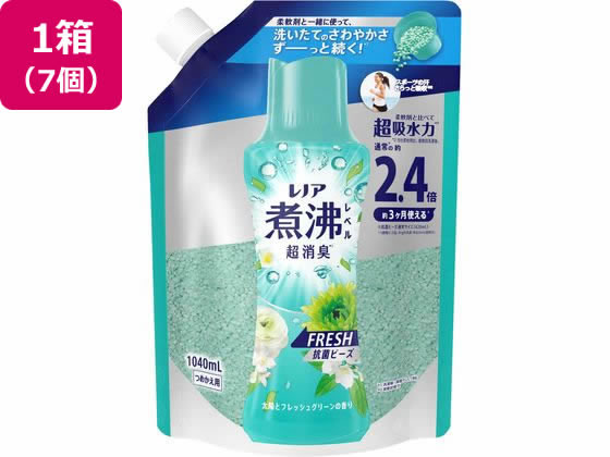 P&G レノア消臭抗菌ビーズグリーン 替 特大 1040ml×7個 柔軟剤 衣料用洗剤 洗剤 清掃