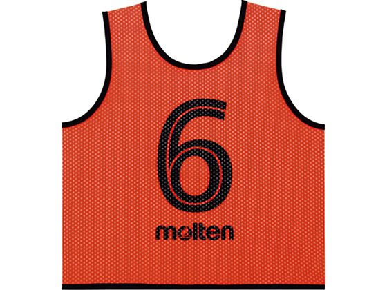 【お取り寄せ】モルテン ゲームベストGVジュニア 10枚セット 蛍光オレンジ GS0112KO