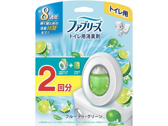 P&G ファブリーズ トイレ用消臭剤 グリーン 本体+詰替2個 置き型タイプ 消臭 芳香剤 トイレ用 清掃