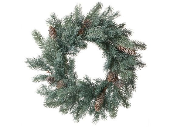 【お取り寄せ】YDM 造花 45cmスノーパインリース CAE-152 飾り付け 花器 花資材 花 フラワーアレンジメ..