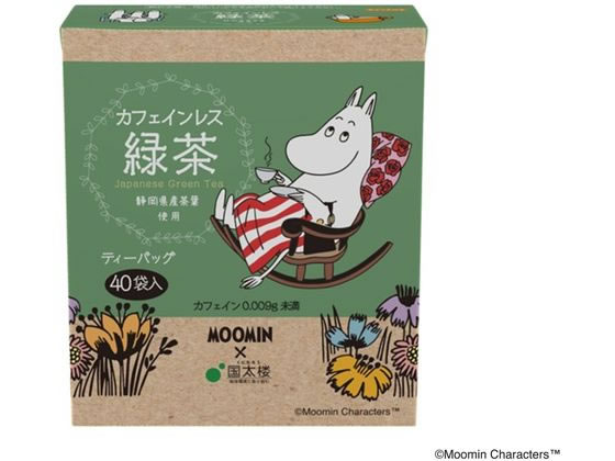 国太楼 ムーミン カフェインレス 緑茶 三角ティーバッグ 40P ティーバッグ 緑茶 お茶 飲料