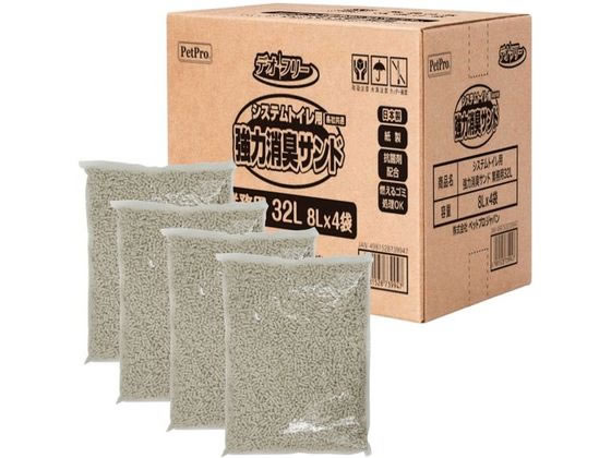 【お取り寄せ】ペットプロジャパン ペットプロ システムトイレ用強力消臭サンド 業務用 32L 猫砂 シート 猫 キャット用 ペット トイレタリー