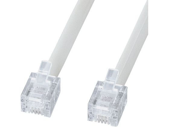 【お取り寄せ】サンワサプライ エコロジー電話ケーブル ノーマル ホワイト 15m TEL-EN-15N2 モジュラーケーブル PC用ケーブル ケーブル 電源タップ 配線パーツ 家電