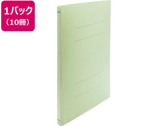 Forestway フラットファイルライト A4タテ とじ厚15mm 緑 10冊 通常タイプ A4 フラットファイル 紙製 ..