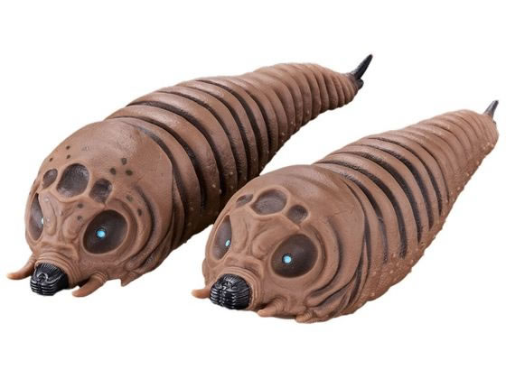 バンダイ ムービーモンスターシリーズ モスラ幼虫 (2003) 双子セット ソフビ人形 人形 ぬいぐるみ おも..