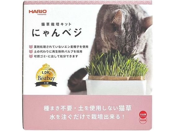 ハリオ商事 猫草栽培キット にゃんベジセットN 猫 キャット用 ペット お散歩 生活グッズ ペットハ ...