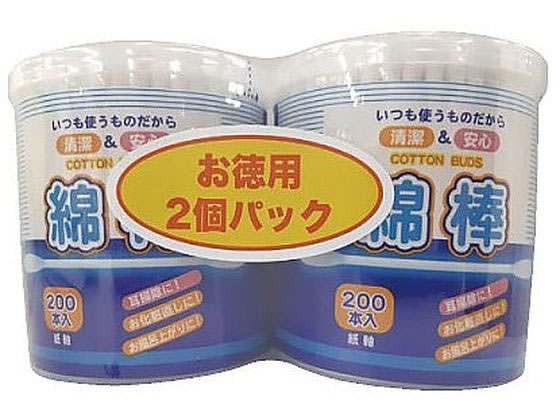 【商品説明】●綿球がしっかりしている紙軸綿棒！いろいろな用途に使える便利なスタンダードタイプです。【仕様】●寸法：綿棒の長さ／約直径5×77mm●材質：綿球／脱脂綿、軸／紙●仕様：2個パック●カラー：白【備考】※メーカーの都合により、パッケージ・仕様等は予告なく変更になる場合がございます。【検索用キーワード】　メディカル用品　救急箱用品　X648SKしっかり綿球の紙軸綿棒で多用途に便利！