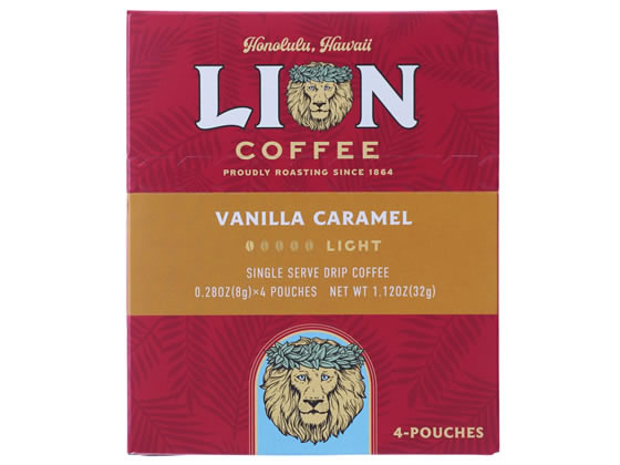 訳あり)キーコーヒー ライオンコーヒー シングルサーブ バニラキャラメル 8g×4袋 キーコーヒー ドリップコーヒー コーヒー 飲料