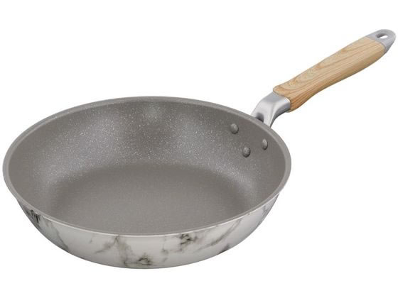 【お取り寄せ】LIV PLUS ベストコ フライパン 26cm ホワイト 大理石柄 フライパン 炒め鍋 鍋 厨房 キッチン