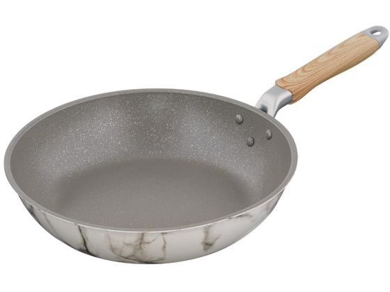 【お取り寄せ】LIV PLUS ベストコ フライパン 28cm ホワイト 大理石柄 フライパン 炒め鍋 鍋 厨房 キッチン
