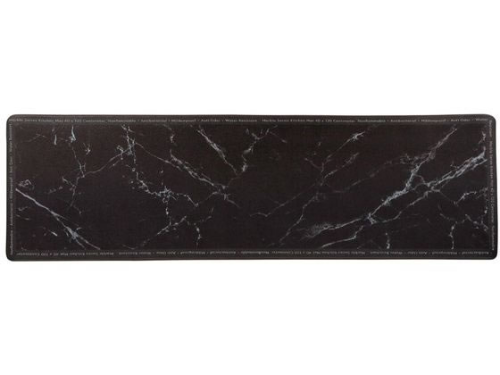 【お取り寄せ】LIV PLUS ベストコ キッチンマット 40×120cm 大理石柄 ブラック マット カーペット ラグ リビング家具 インテリア